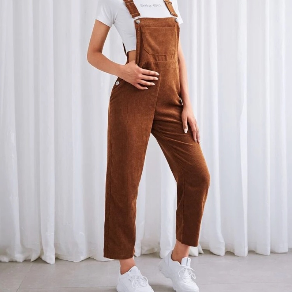 Brown Corduroy Overalls